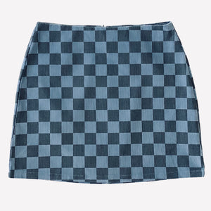 Checked-In Corduroy Skirt
