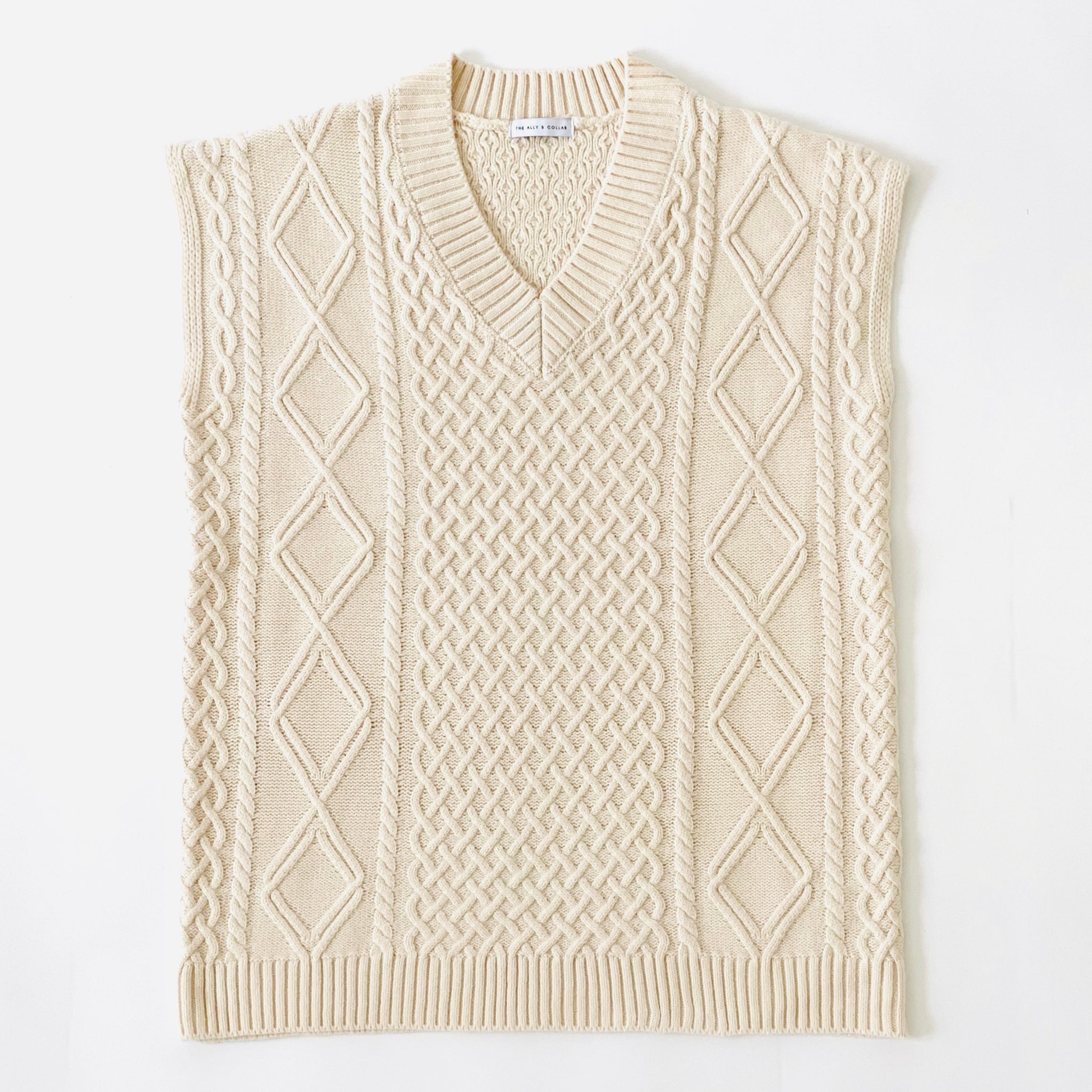 Cabled Up Sweater Vest