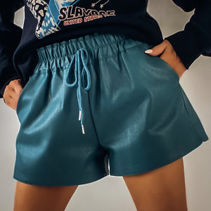 Keep It Short Faux Leather Shorts