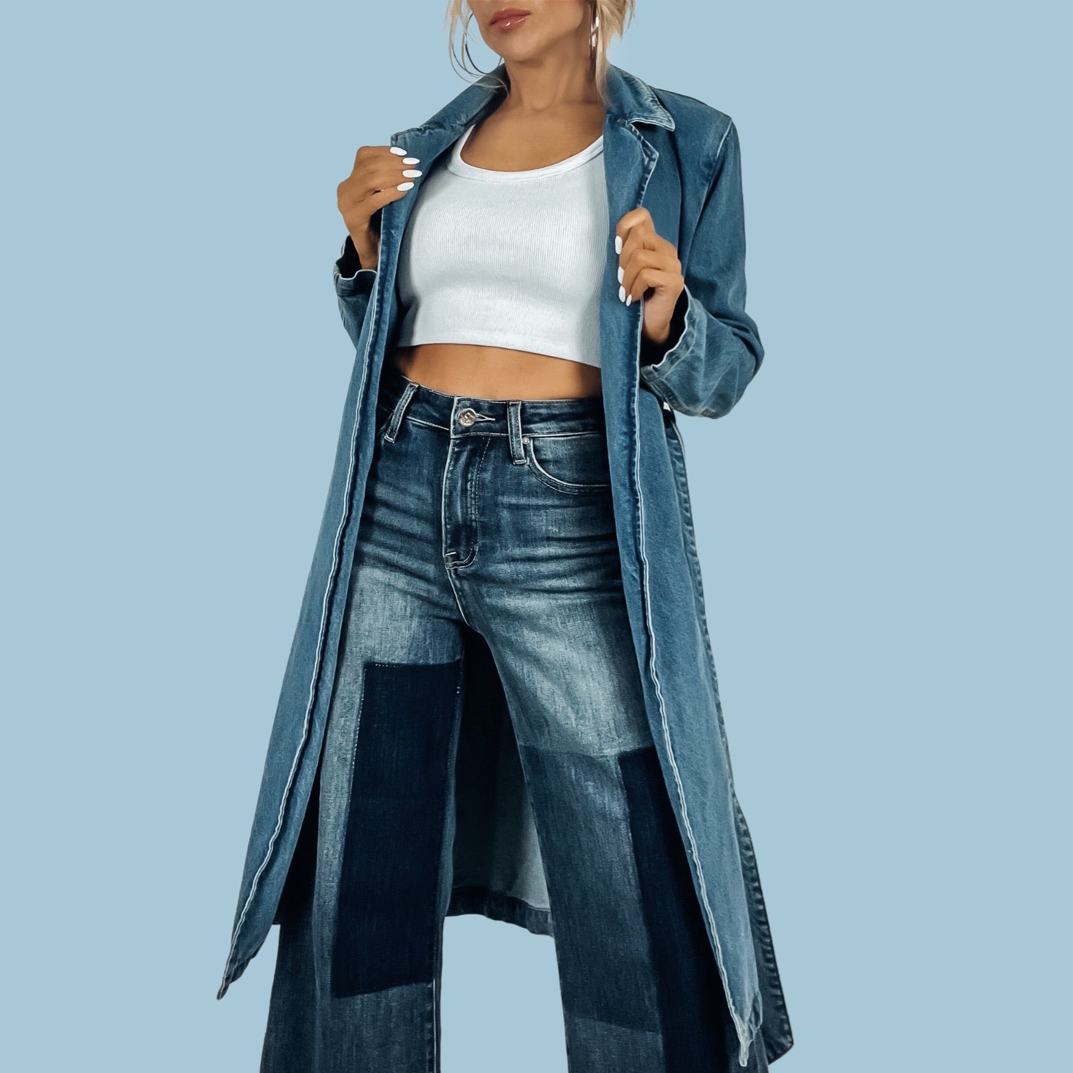 On The Go Denim Trench